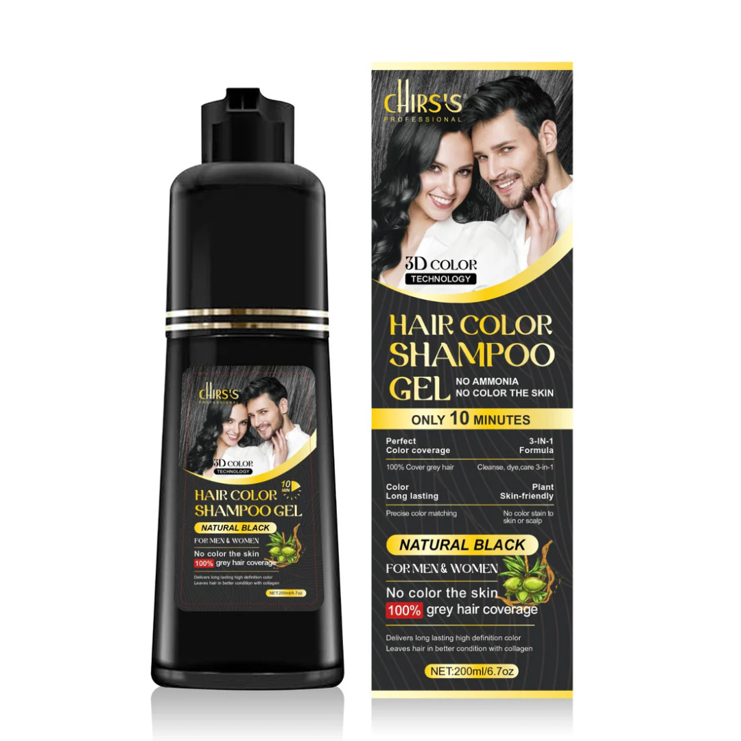 Chris's Hair Color Shampoo Gel Black 200ml