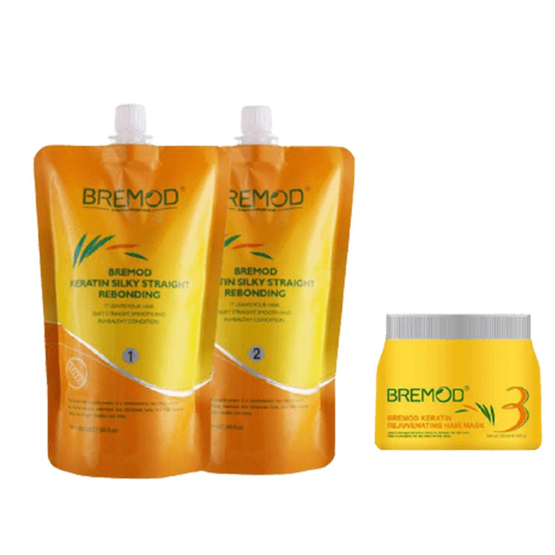 Bremod Keratin Kit : Silky Straight Keratin Rebonding 800ml