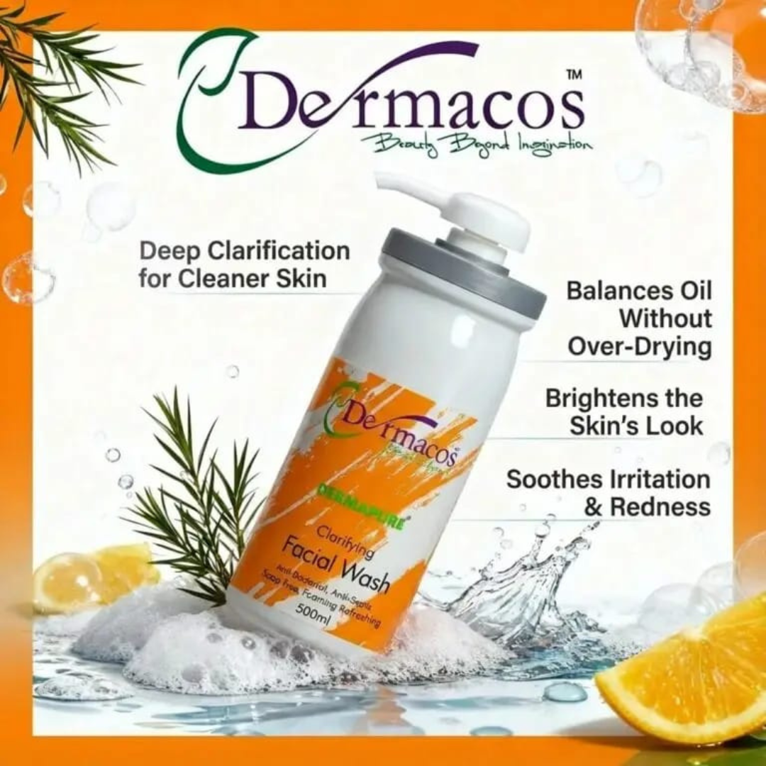 Dermacos Clarifying Facial Wash (500ml)