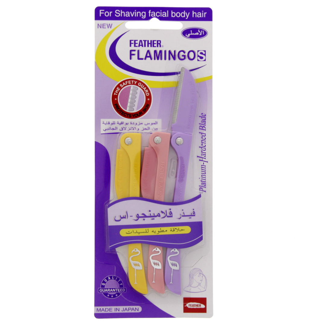 Feather Flamingos Facial Razor