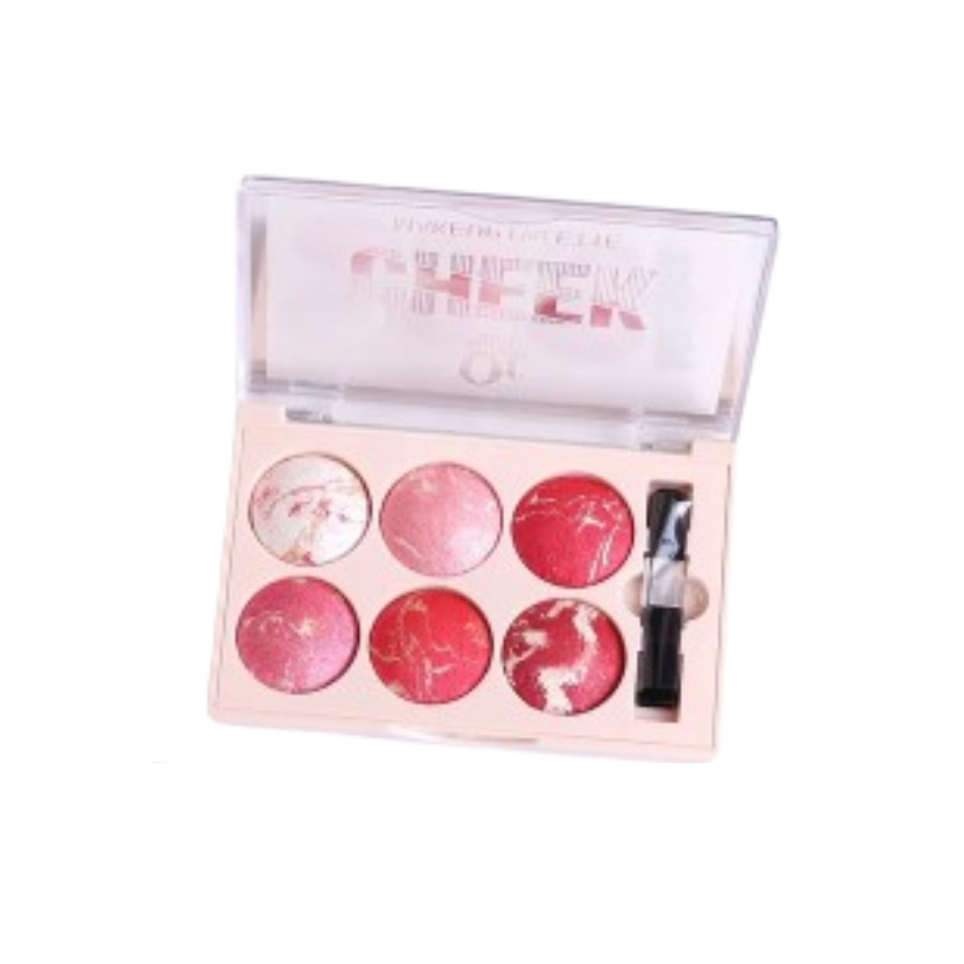 Quetee Baked Blusher 6 Colors Palette
