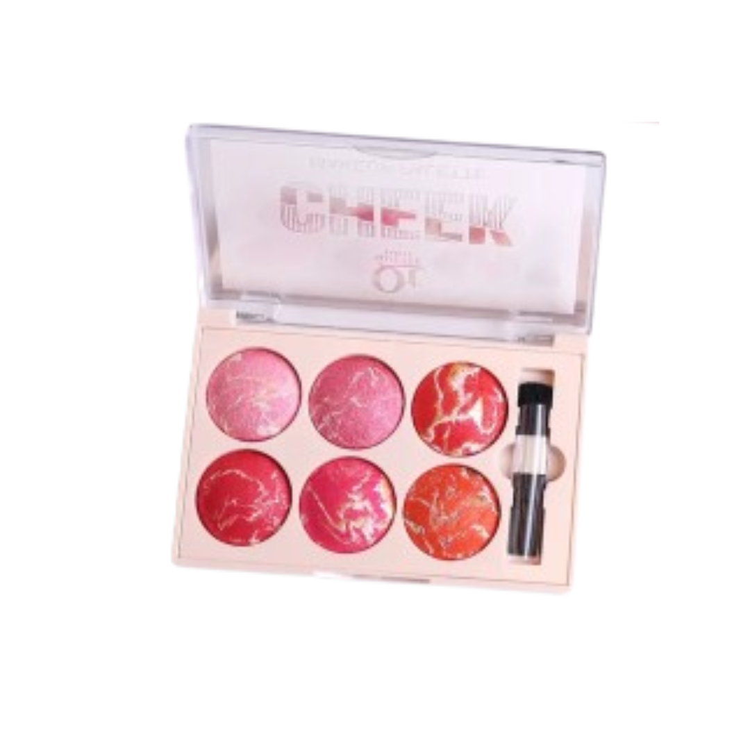 Quetee Baked Blusher 6 Colors Palette