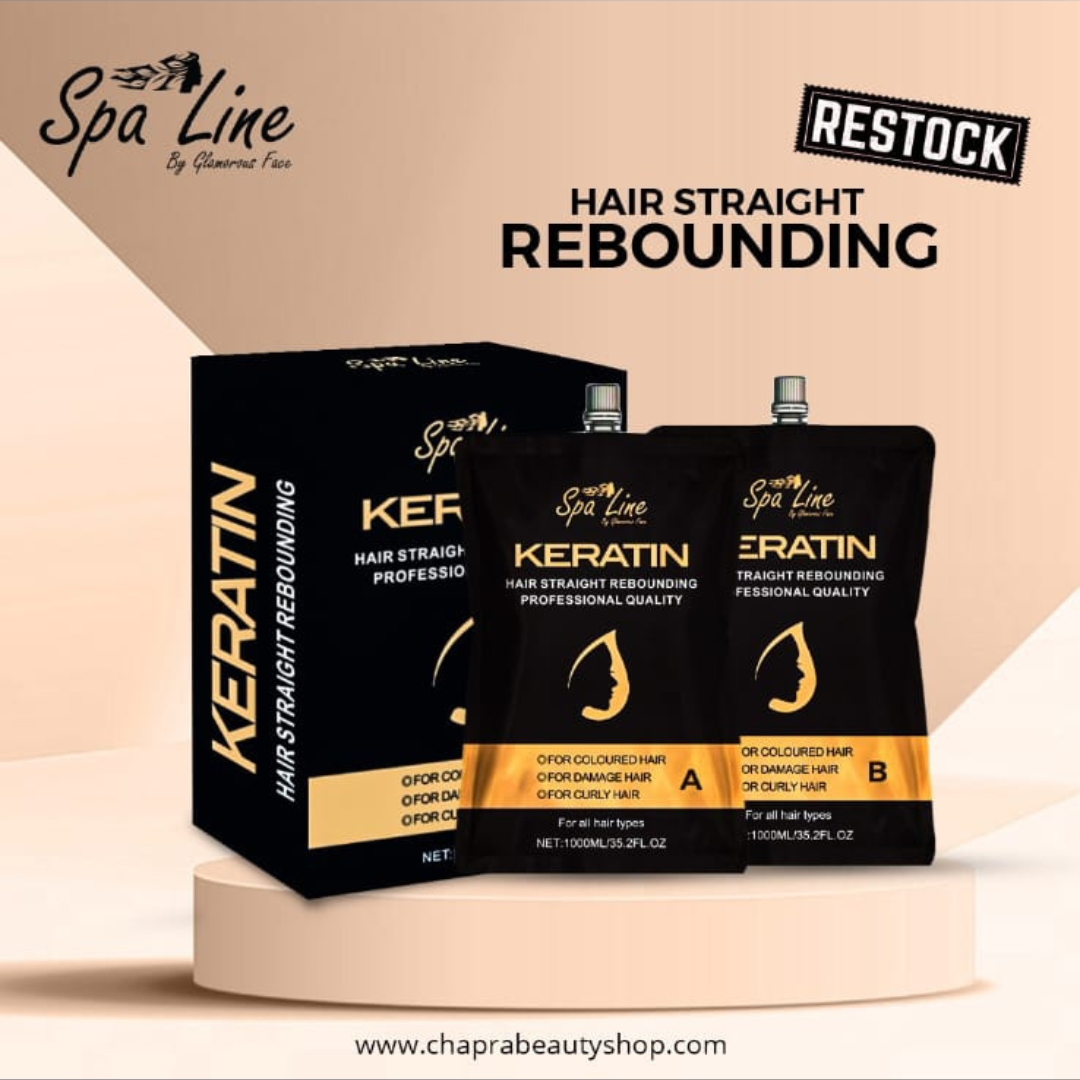 Spa Line Keratin Hair Straight Rebounding Professional Quality 1000ml