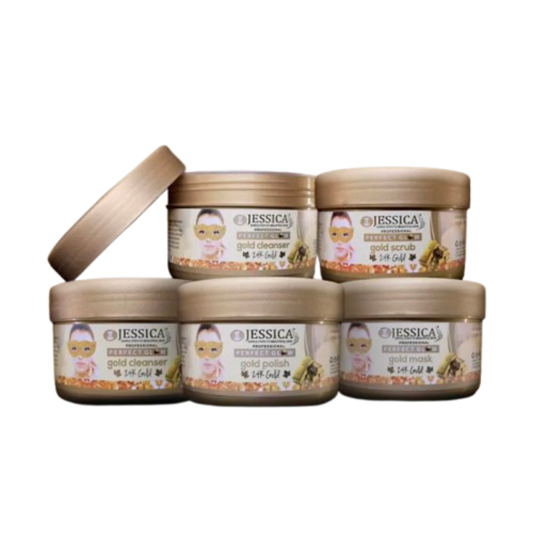 Jessica 24K Gold Facial Kit Salon Pack 5 Steps Each Jar 500gm