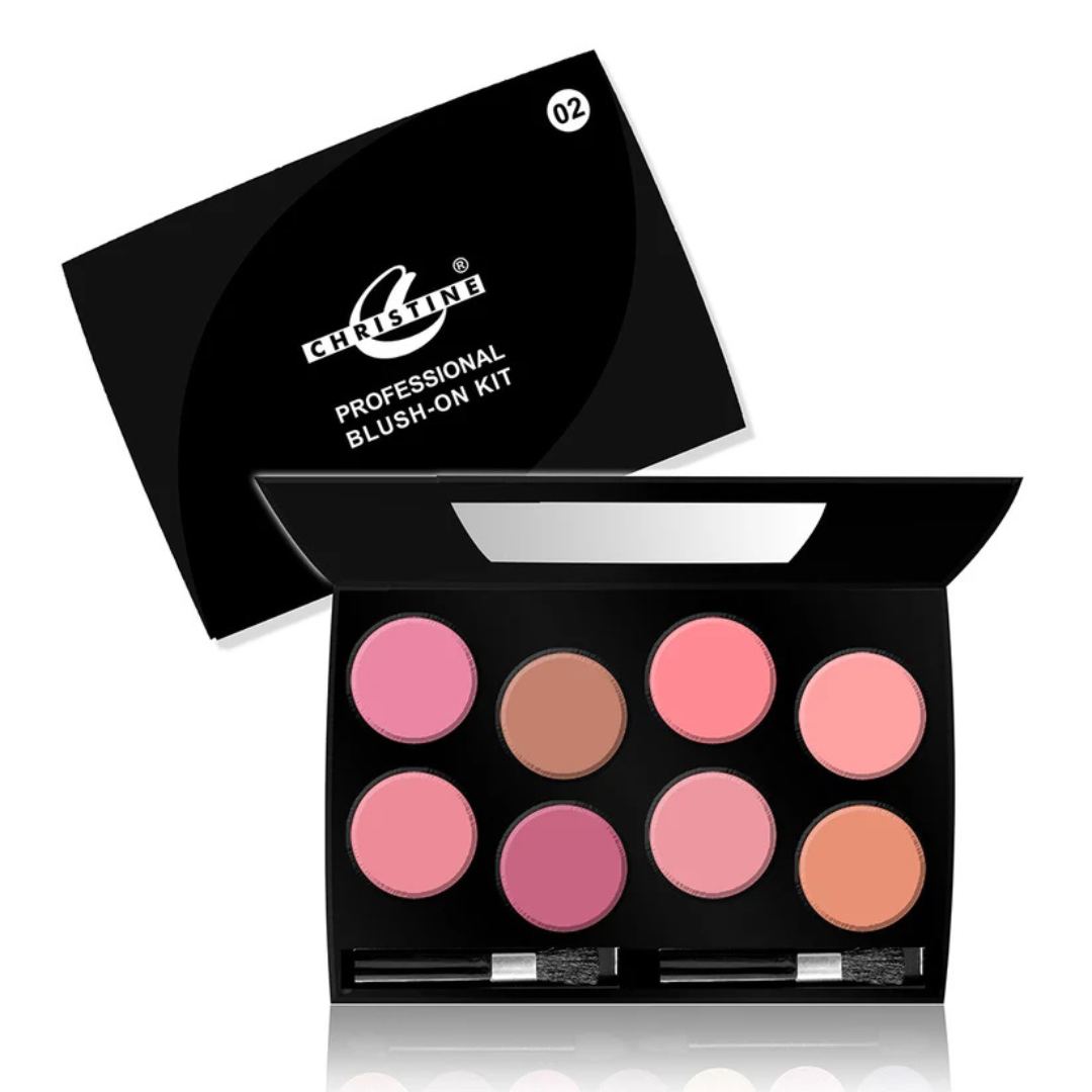 Christine Professional Blush On 8 Colors Kit Shade