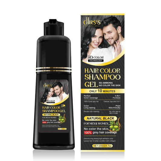 Chris's Hair Color Shampoo Gel Black 200ml