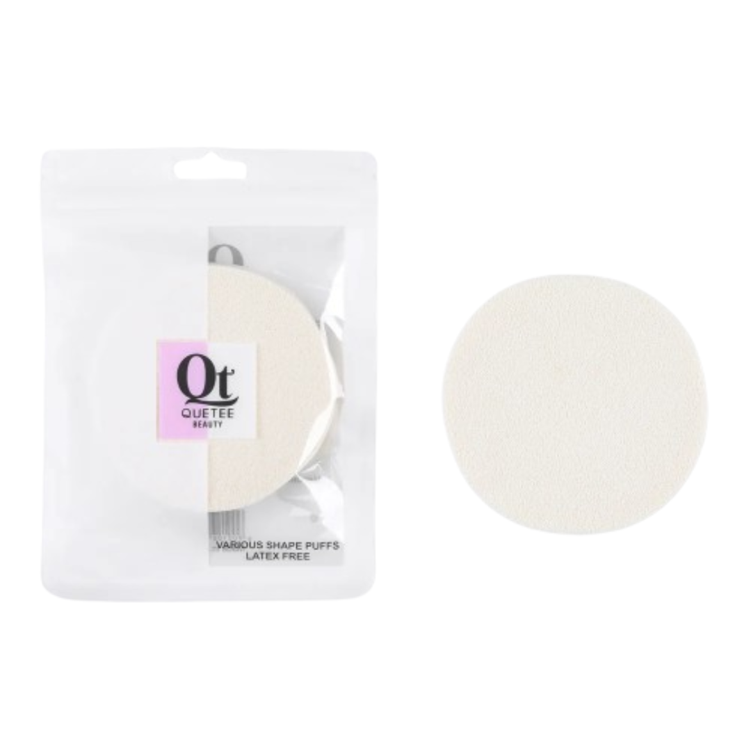 Quetee Beauty Round Shape Makeup Puffs in White Color
