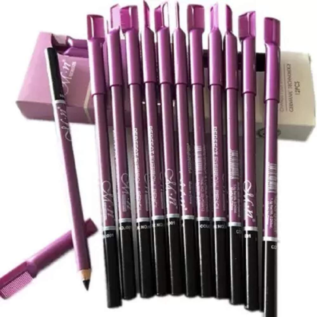 M.n Perfect Eyebrow Pencil 12 Piece Of Pack (Black)