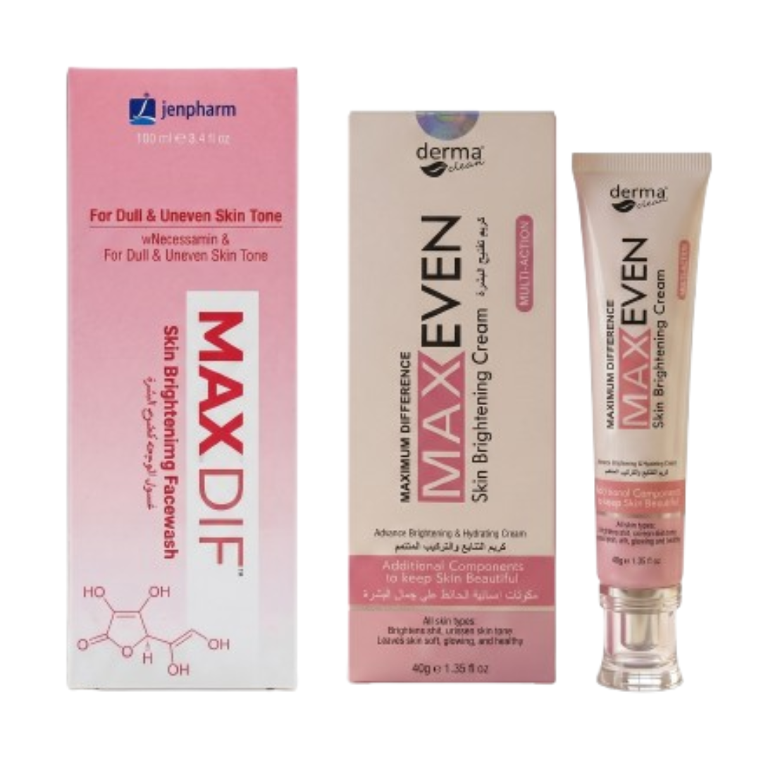 Deal (Jenpharm MAXDif Face Wash + Derma Clean MAXEven Cream)