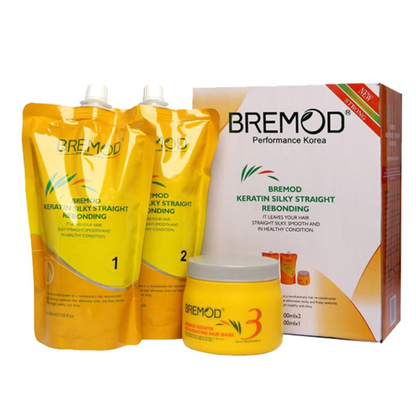 Bremod Keratin Kit : Silky Straight Keratin Rebonding 800ml