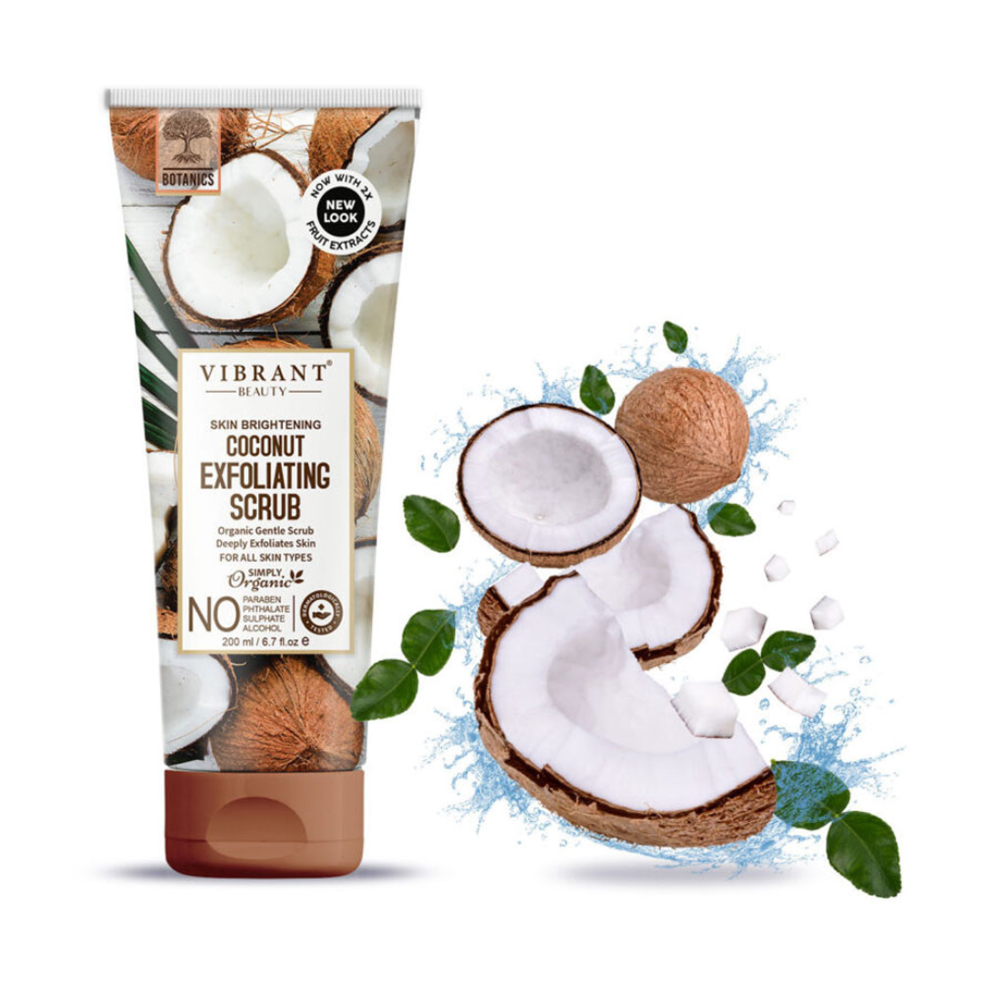 Vibrant Beauty Skin Brightening Coconut Exfoliating Scrub 200ml