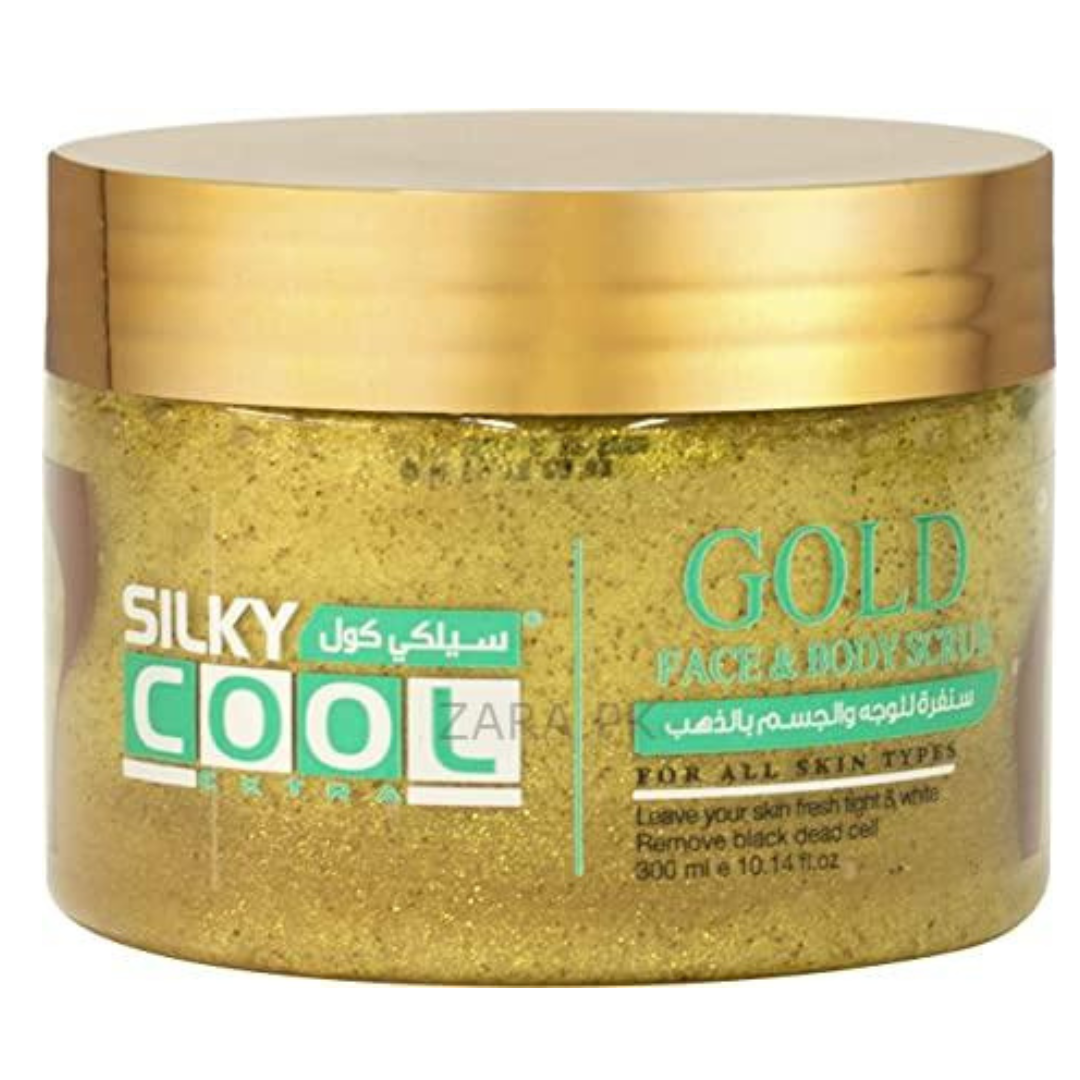 Silky Cool Gold Face and Body Scrub 300ml