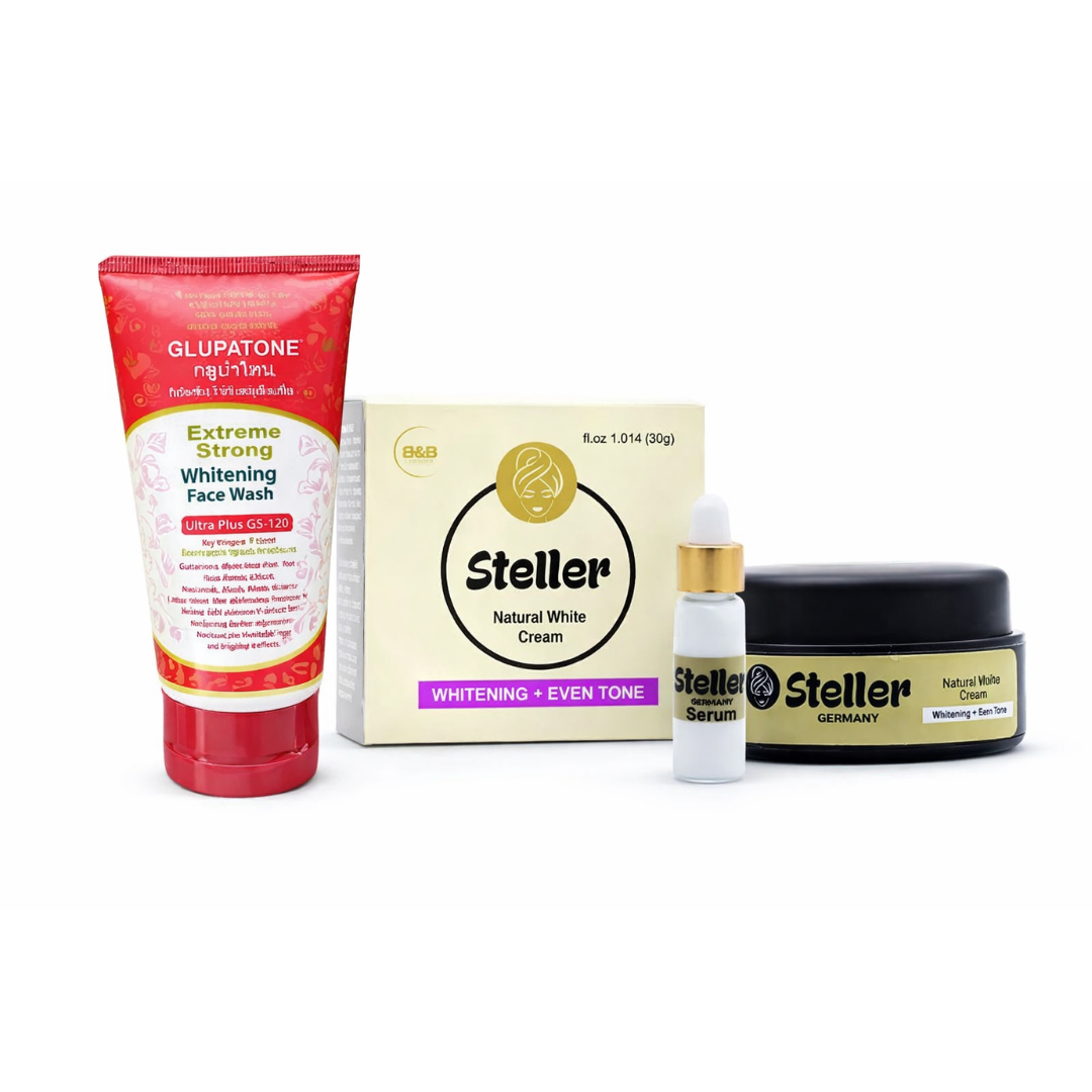 Deal (Steller Natural Whitening Cream + Glupatone Brightening Face Wash)