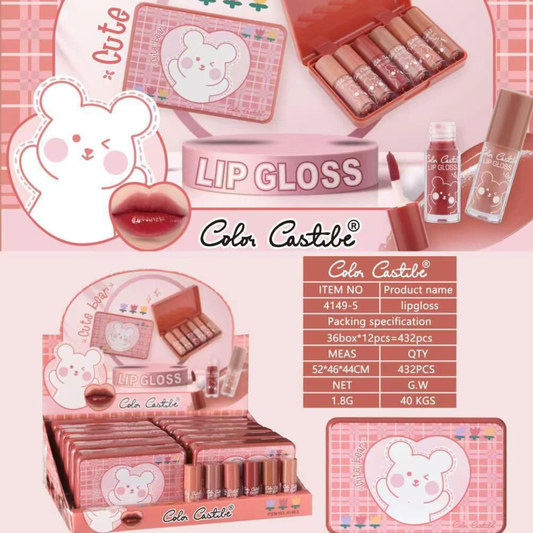 Lip Gloss Color Castle Matte 5 Pieces
