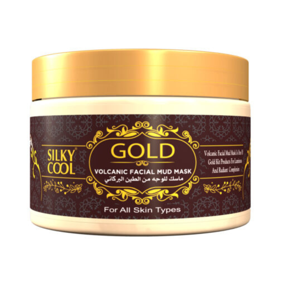 Silky Cool Gold Facial Volcanic Mud Mask 350ml