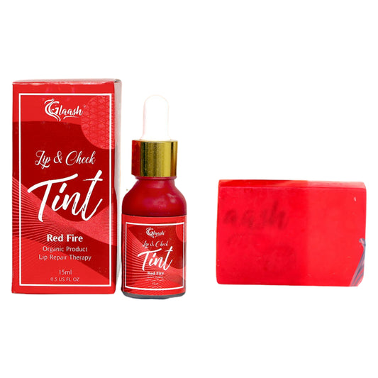 Glaash Pack of 02 Tint + Soap | Red Fire Tint + Glycerin Soap