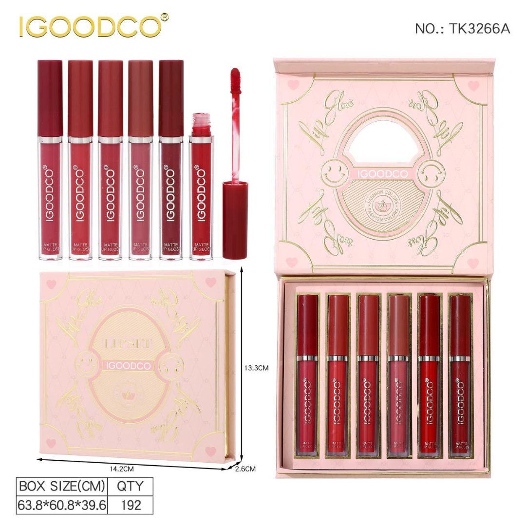 IGOODCO 6-Piece Matte Lip Gloss Set A