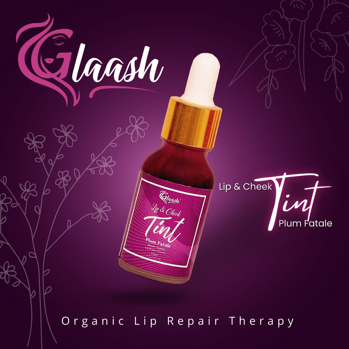 Glaash Pack of 02 Toner + Tint | Moringa Toner for Healthier Skin + Plum Fatale Tint
