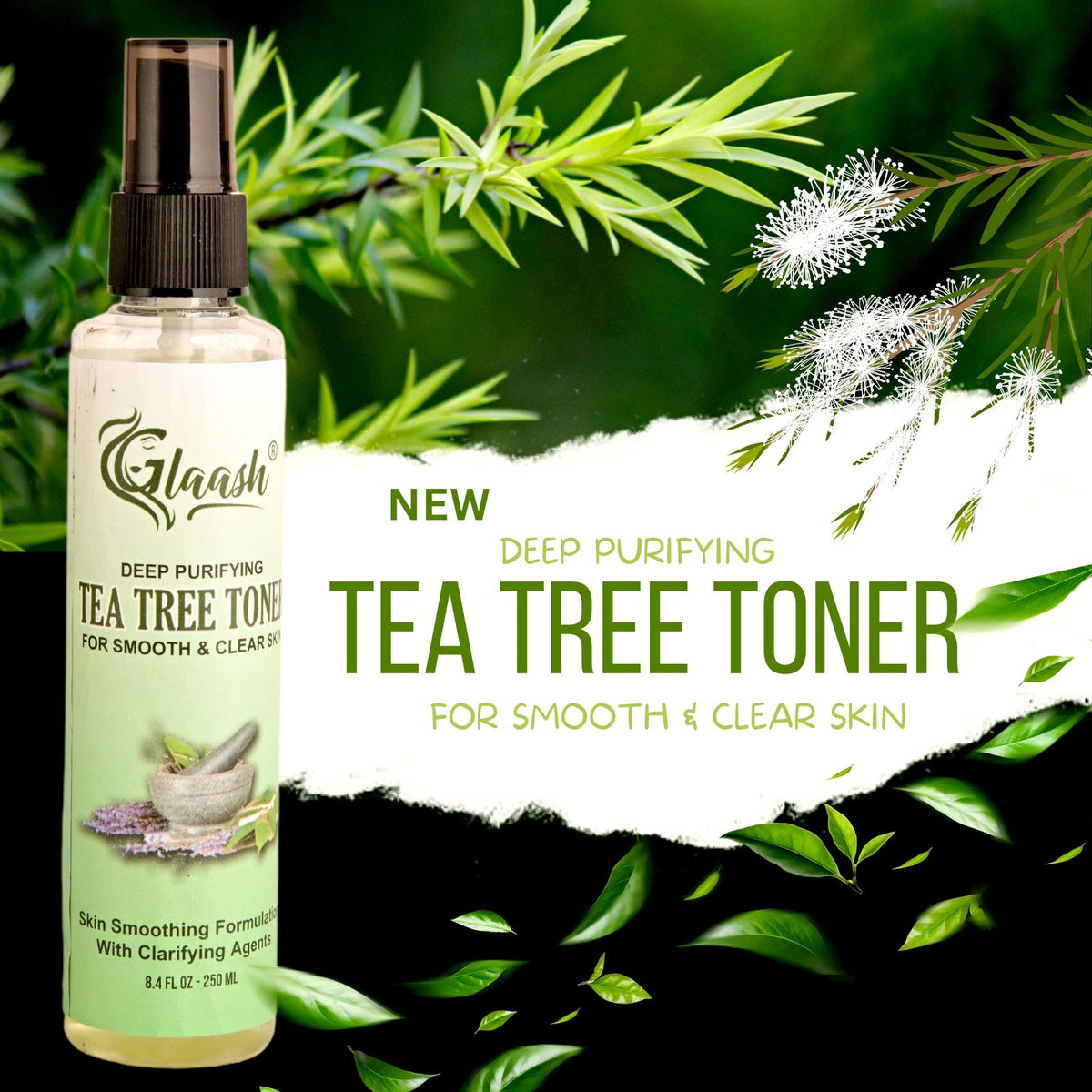 Glaash Pack of 03 Tint + Soap + Toner | Plum Fatale Tint + Menthol Organic Soap + Tea Tree Toner