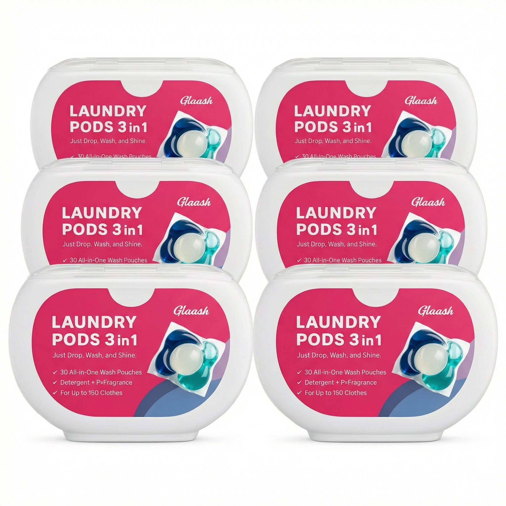 3-in-1 Laundry Pods - Pack of 6