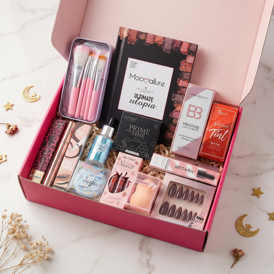 Glaash Eid Beauty Gift Box – 15-Piece Complete Makeup Set (Ready-to-Gift)