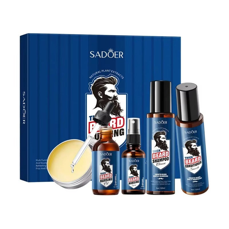 SADOER 5-Piece Thick Beard Nursing Kit